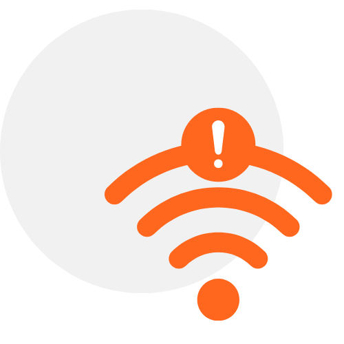 Orange Connectivity Icon