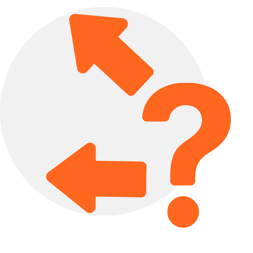 Orange Uncertainty Icon